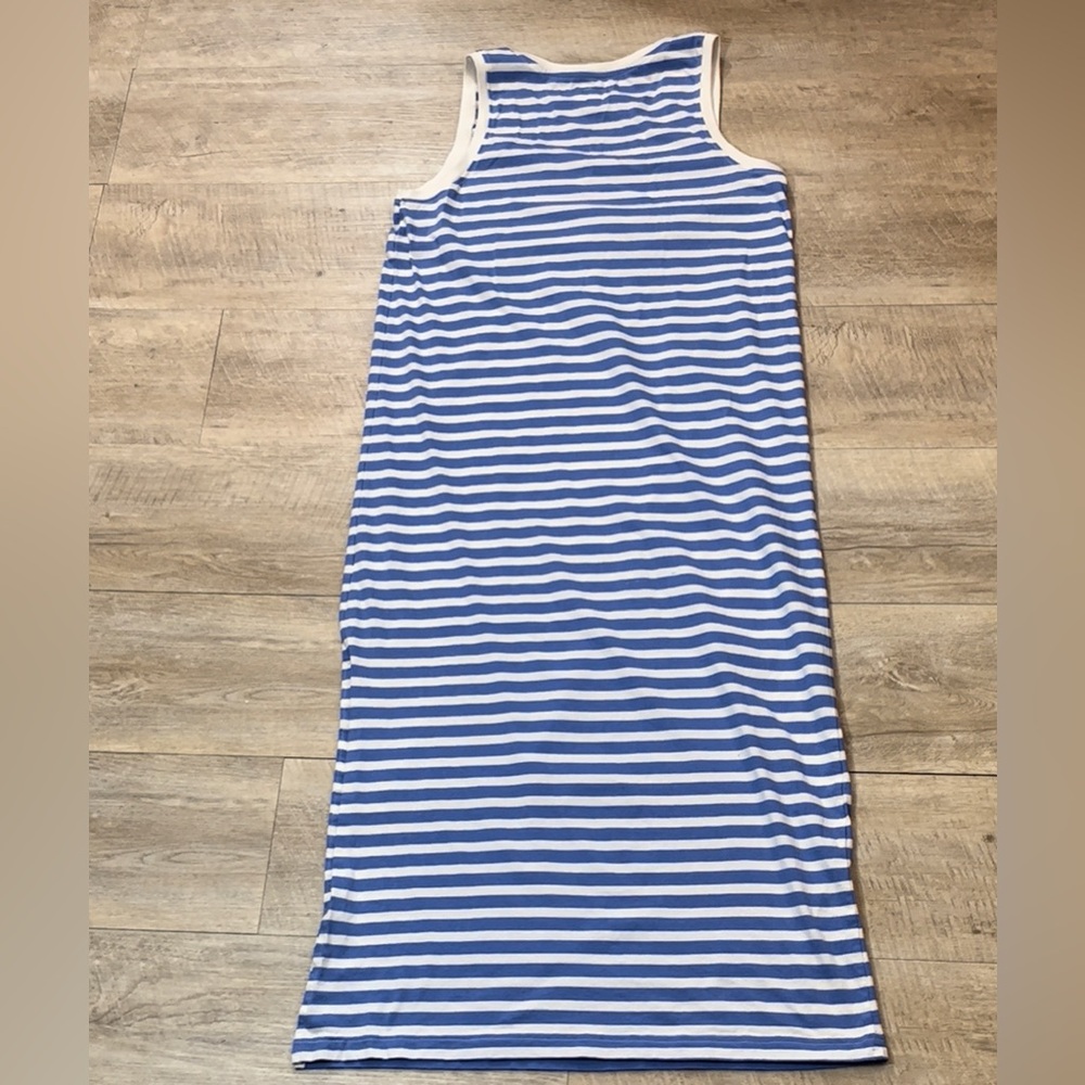 Pact Women’s 100% Organic Cotton Striped Midi Dress Size Medium - Picture 7 of 8